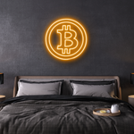 Néon Gaming Bitcoin Aesthetic Orange