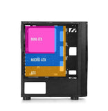 Suuri Musta RGB PC Kotelo